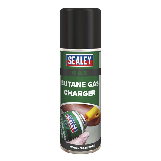 Sealey Butane Gas Charger 1.2 Litres Refill 6x 200mL For Blocked Nozzles SCS035