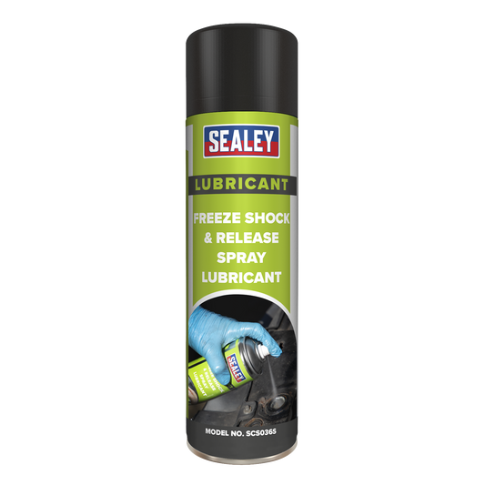 Sealey Freeze Shock & Release Spray Lubricant Displaces Moisture 500mL SCS036S