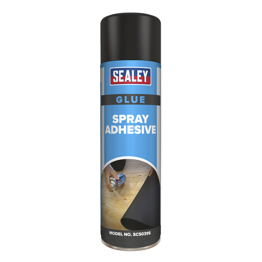 Sealey Spray Adhesive Trim Repair For Metals Ceramics Glass & Wood 500mL SCS039S