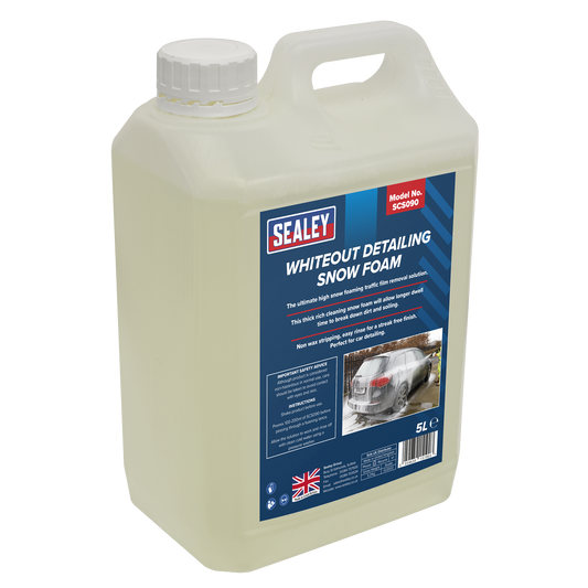 Sealey Whiteout Detailing Snow Foam Non-Wax Stripping PH Neutral 5L SCS090