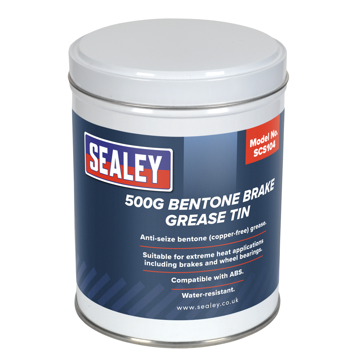 Sealey Anti-Seize Bentone Grease For Brakes Water-Resistant 500g Tin SCS104