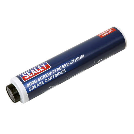 Sealey Screw Type EP2 Lithium Grease Cartridge M33 x 2.5mm - 400g SCS107