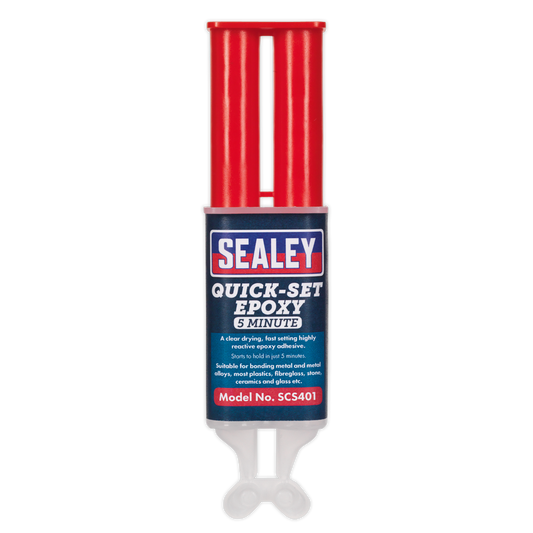 Sealey Quick-Set 5 Minutes Highly Reactive Epoxy Adhesive Waterproof 25mL SCS401