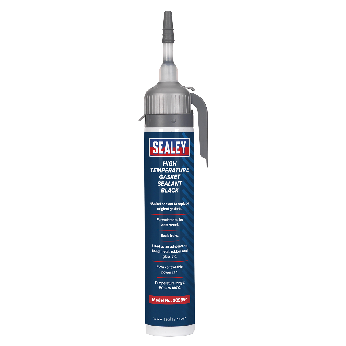 Sealey High Temperature Gasket Sealant Black Waterproof 200mL Power Can SCS591