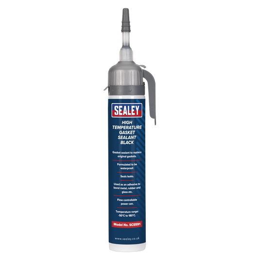 Sealey High Temperature Gasket Sealant Black Waterproof 200mL Power Can SCS591