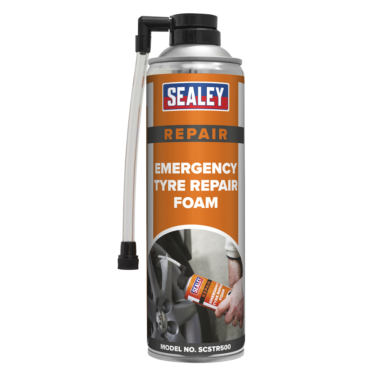 Sealey Emergency Tyre Repair Foam For Cars Vans Trailers 500mL 0.5L SCSTR500