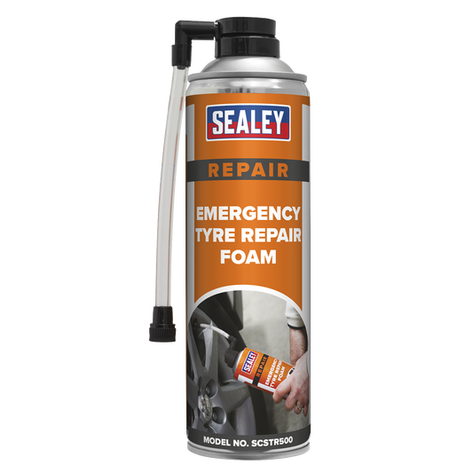Sealey Emergency Tyre Repair Foam For Cars Vans Trailers 500mL 0.5L SCSTR500