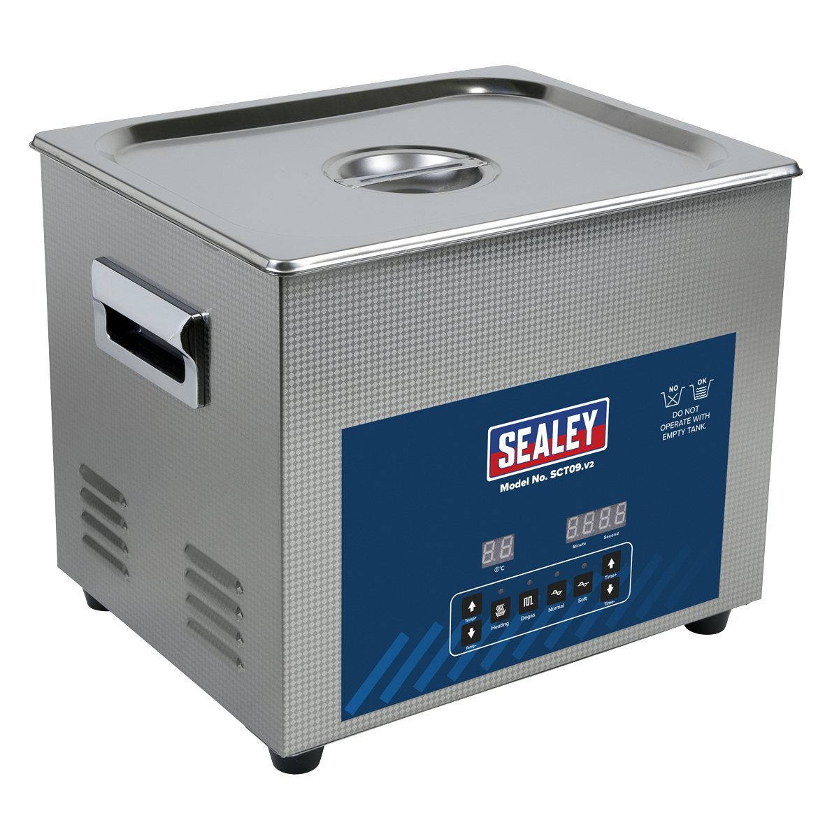 Sealey Ultrasonic Parts Cleaning Tank With Clear LED Display - 9L SCT09