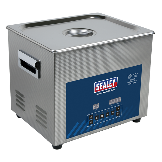 Sealey Ultrasonic Parts Cleaning Tank With Clear LED Display - 9L SCT09