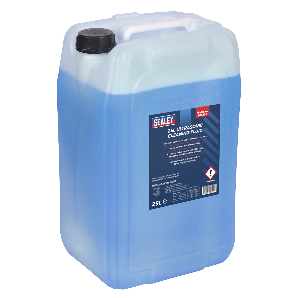Sealey Ultrasonic Cleaning Fluid Removes Dirt Grease & Oil 25L 25 Litres SCT25D