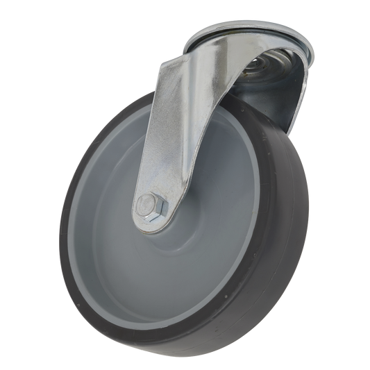 Sealey Castor Wheel 100mm Bolt Hole Swivel 90kg Load Thermoplastic SCW2100SBEM