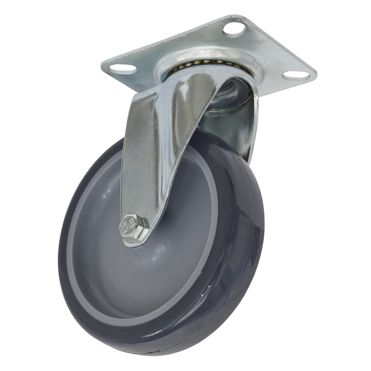 Sealey Castor Wheel 100mm Plate Swivel 70kg Load Polypropylene SCW2100SP