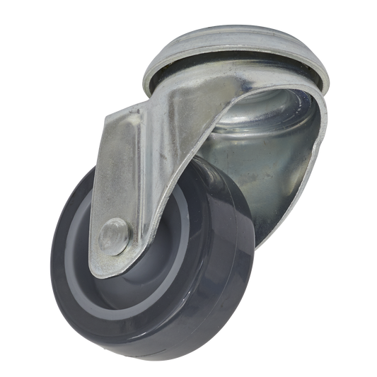 Sealey Castor Wheel 50mm Bolt Hole Swivel 40kg Load Polypropylene SCW250SB