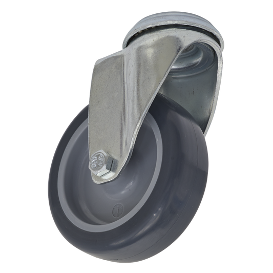 Sealey Castor Wheel 75mm Bolt Hole Swivel 60kg Load Polypropylene SCW275SB
