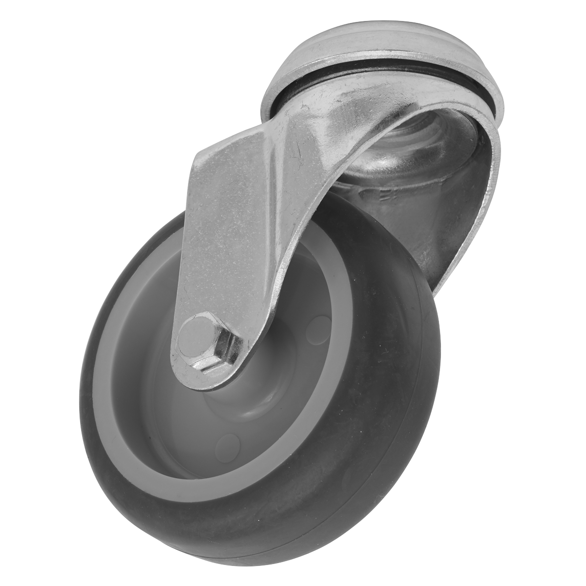 Sealey Castor Wheel 75mm Bolt Hole Swivel 60kg Load Thermoplastic SCW275SBEM