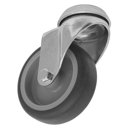 Sealey Castor Wheel 75mm Bolt Hole Swivel 60kg Load Thermoplastic SCW275SBEM