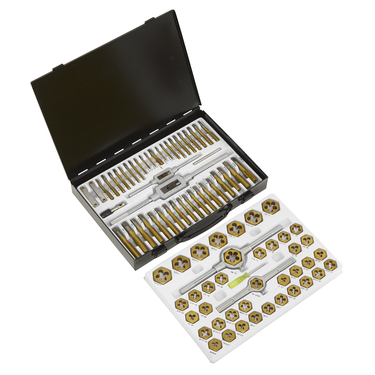 Sealey 86 Pieces Hexagonal Tap & Die Set Metric & SAE/Imperial Tool AK3086HIM