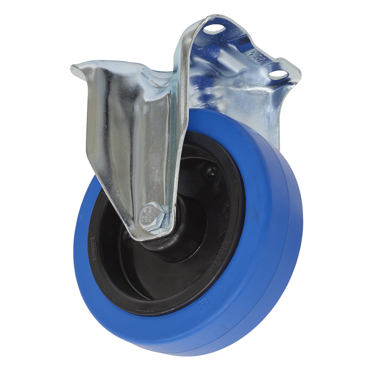 Sealey Castor Wheel 125mm Plate Fixed 250kg Load Capacity Elastic SCW3125FP