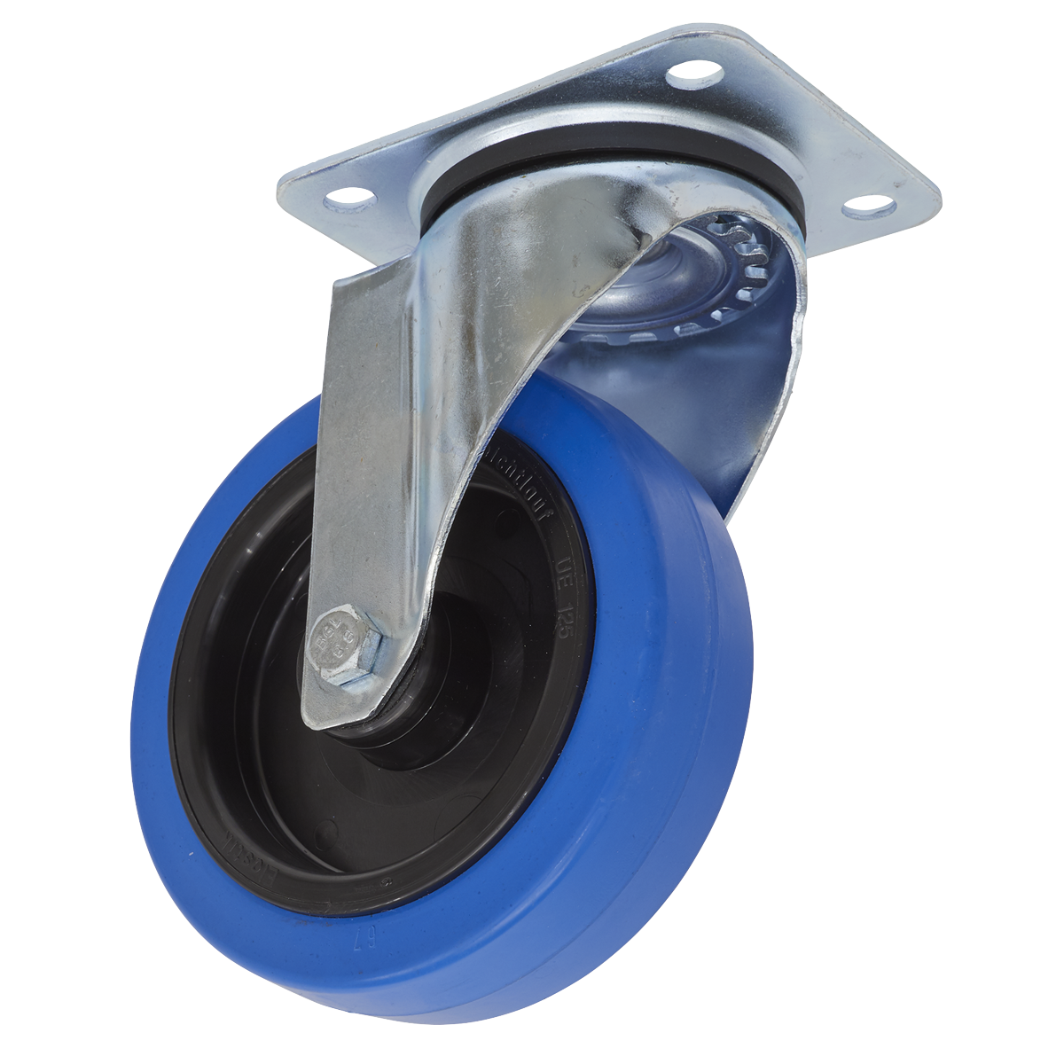 Sealey Ø125mm Castor Polyamide Wheel Swivel Plate 250kg Load Capacity SCW3125SP
