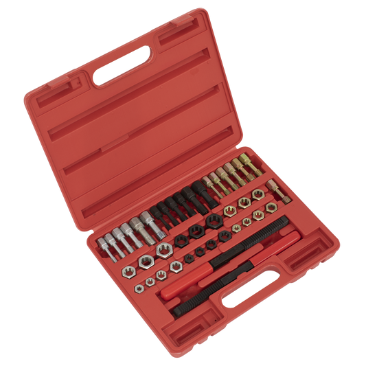 Sealey 42 Pieces Re-Threader Master Kit In Storage Case Metric/UNF/UNC AK311