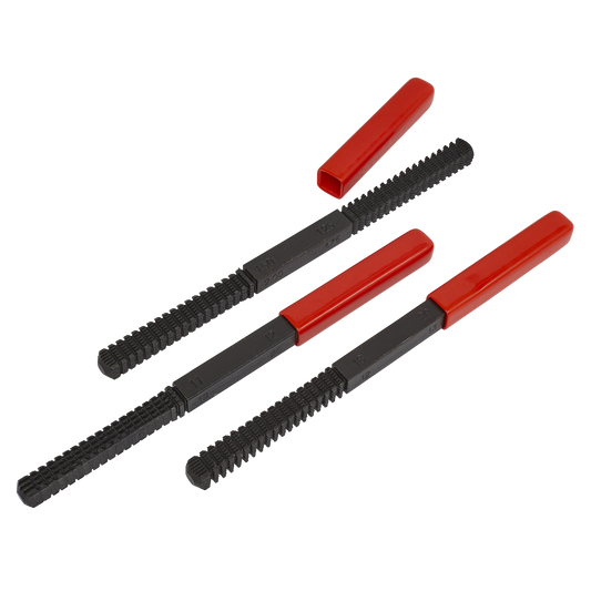Sealey Thread Restoring File Set With Reversible Vinyl Grip 3 Pieces AK313