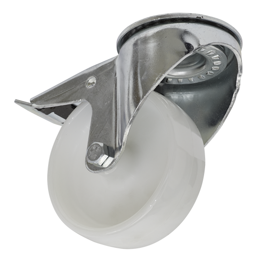 Sealey Castor Wheel 100mm Bolt Hole Swivel With Total Lock 150kg Load SCW4100SBL