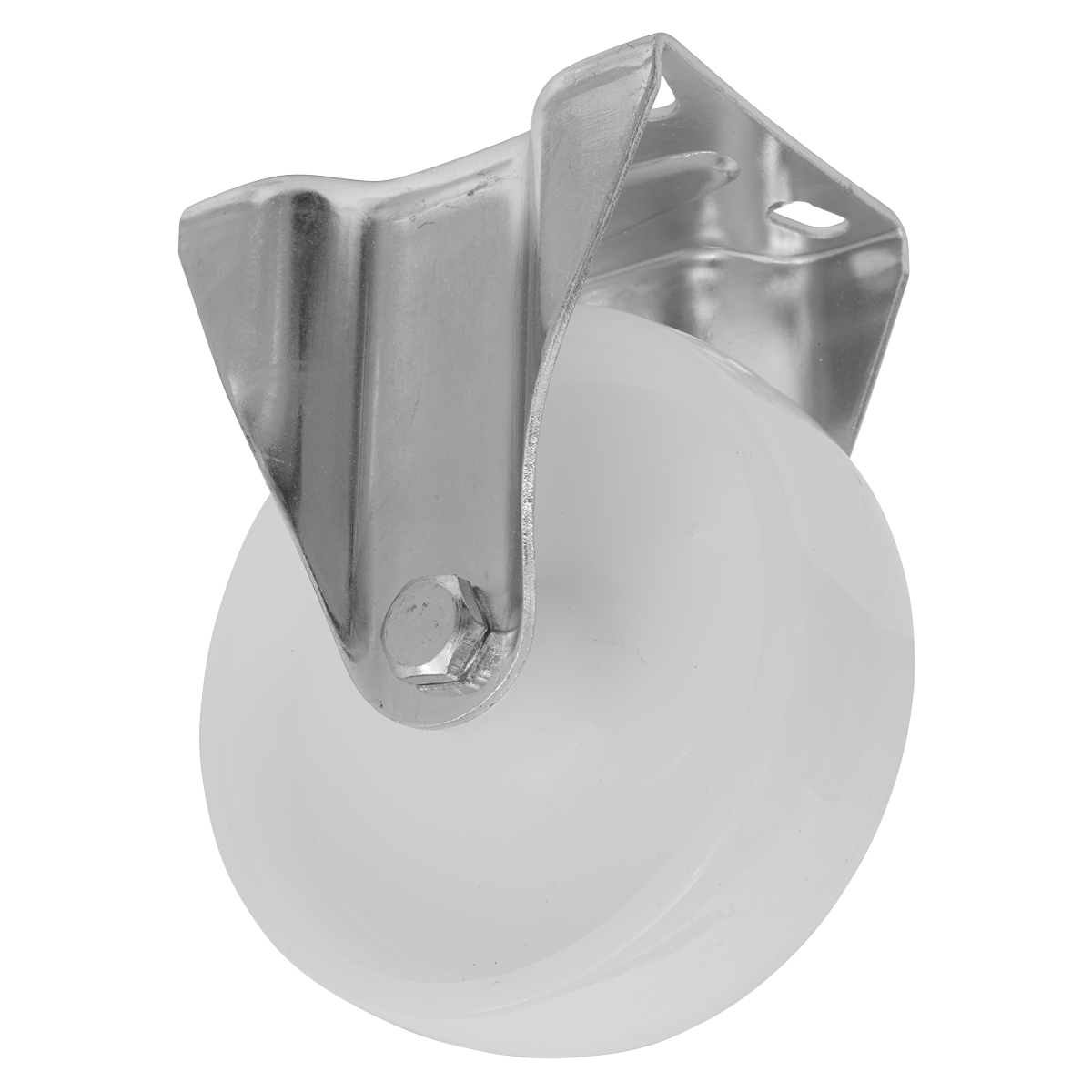Sealey Heavy Duty Nylon Castor Wheel Fixed Plate 125mm - Trade SCW4125FPEM