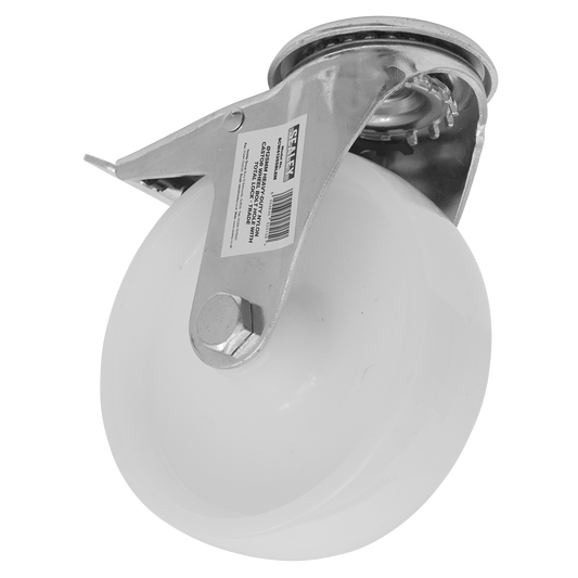 Sealey Castor Wheel 125mm Bolt Hole Swivel With Total Lock 230kg SCW4125SBLEM