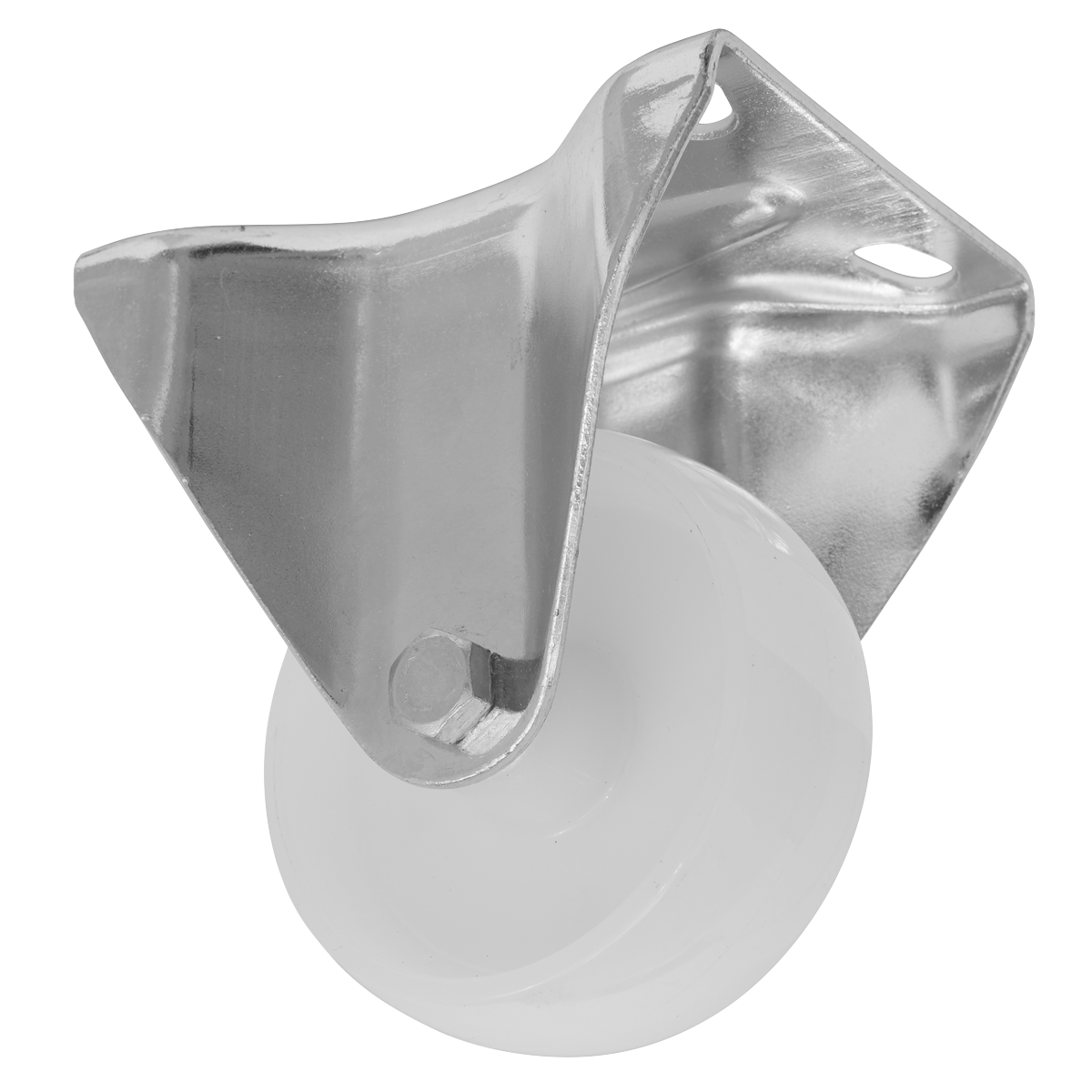 Sealey Castor Wheel 80mm Plate Fixed 150kg Load Capacity Nylon SCW480FPEM