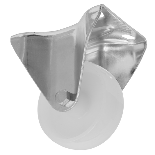 Sealey Castor Wheel 80mm Plate Fixed 150kg Load Capacity Nylon SCW480FPEM