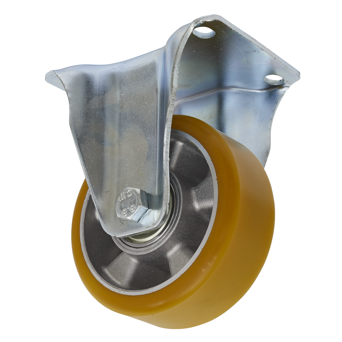 Sealey Castor Wheel 125mm Plate Fixed 500kg Load Capacity Aluminium SCW5125FP
