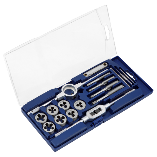 Sealey Tap & Die Set 17 Pcs Carbon Steel Adjustable Tap Metric In Case AK321