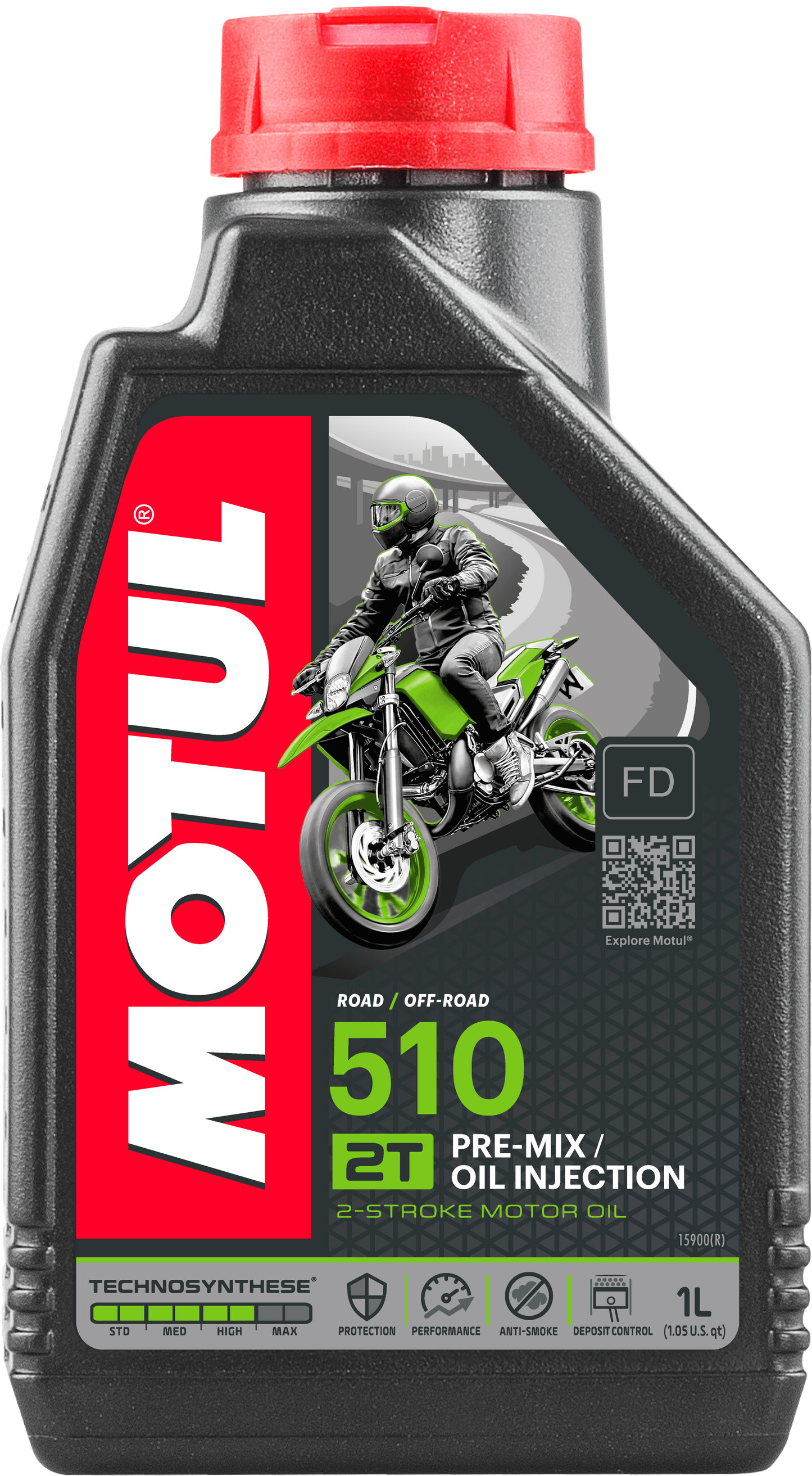 Motul 510 2T 1 Liter Engine Lubricant Oil Technosynthese 104028