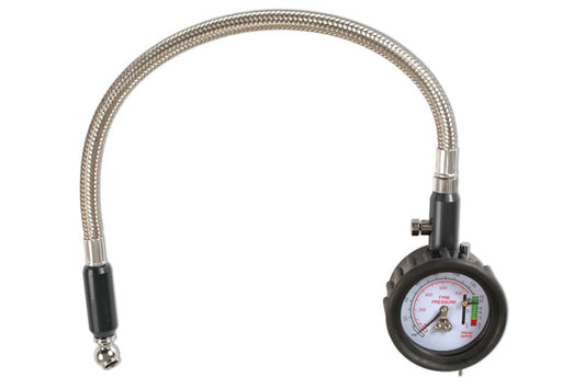 LASER 6273 Tyre Pressure & Tread Gauge With Flexi Hose 0-130 psi Dual-Face