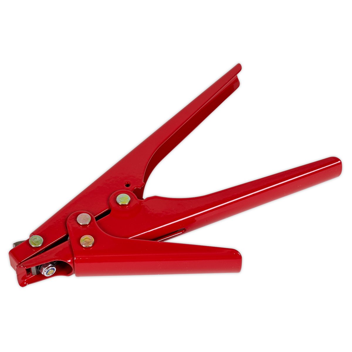 Sealey Cable Tie Fastening Tool Spring Loaded Handle and Cutter Red AK3254