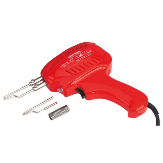 Sealey 100W Soldering Gun Kit Pistol Type 1.5 Metre Cable 3-Pin Plug Tool SD200