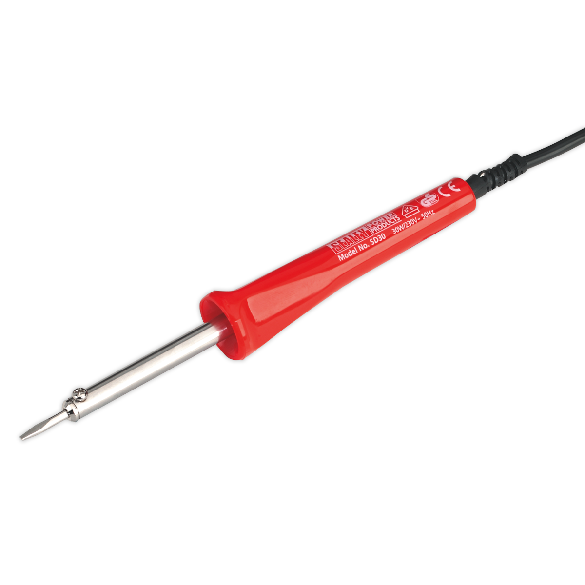 Sealey Soldering Iron With Replaceable Soldering Tip 1.5m Cable 30W/230V SD30