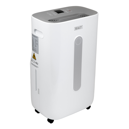 Sealey Portable Dehumidifier With Front Panel Indicator Light 20L White SDH20