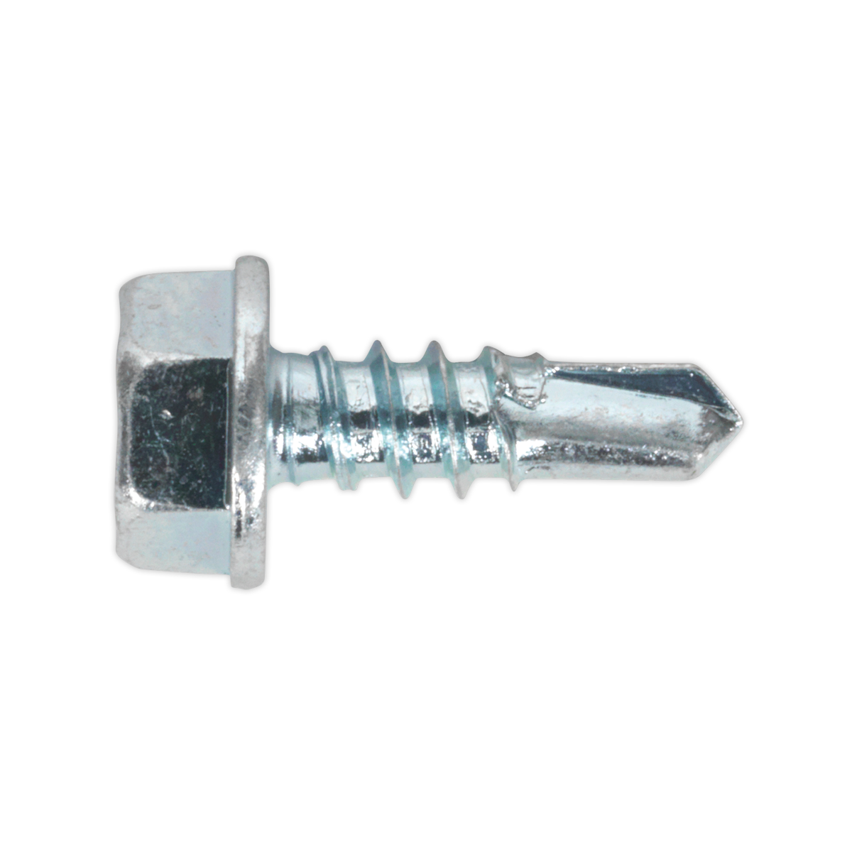 Sealey Self Drilling Screw 4.2 x 13mm Hex Head Zinc DIN 7504K Pack of 100