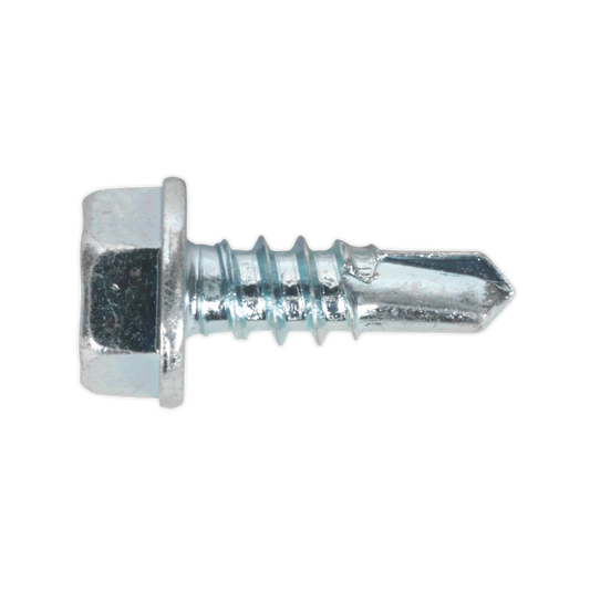 Sealey Self Drilling Screw 4.2 x 13mm Hex Head Zinc DIN 7504K Pack of 100