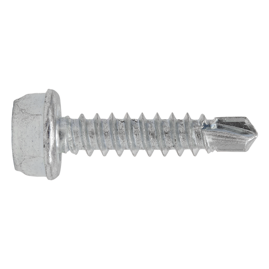 Sealey Self Drilling Screw 4.2 x 19mm Hex Head Zinc DIN 7504K Pack of 100
