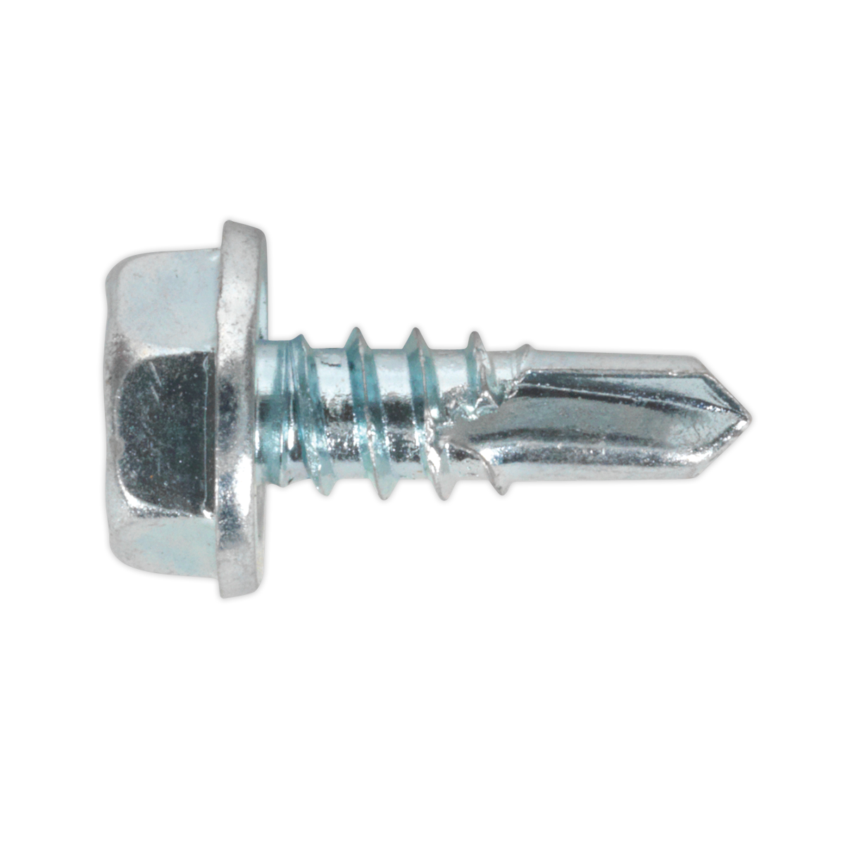 Sealey Self Drilling Screw 4.8 x 13mm Hex Head Zinc DIN 7504K Pack of 100
