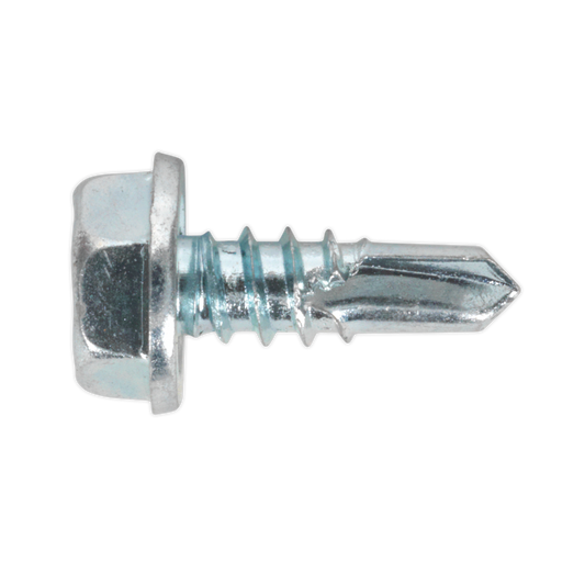 Sealey Self Drilling Screw 4.8 x 13mm Hex Head Zinc DIN 7504K Pack of 100