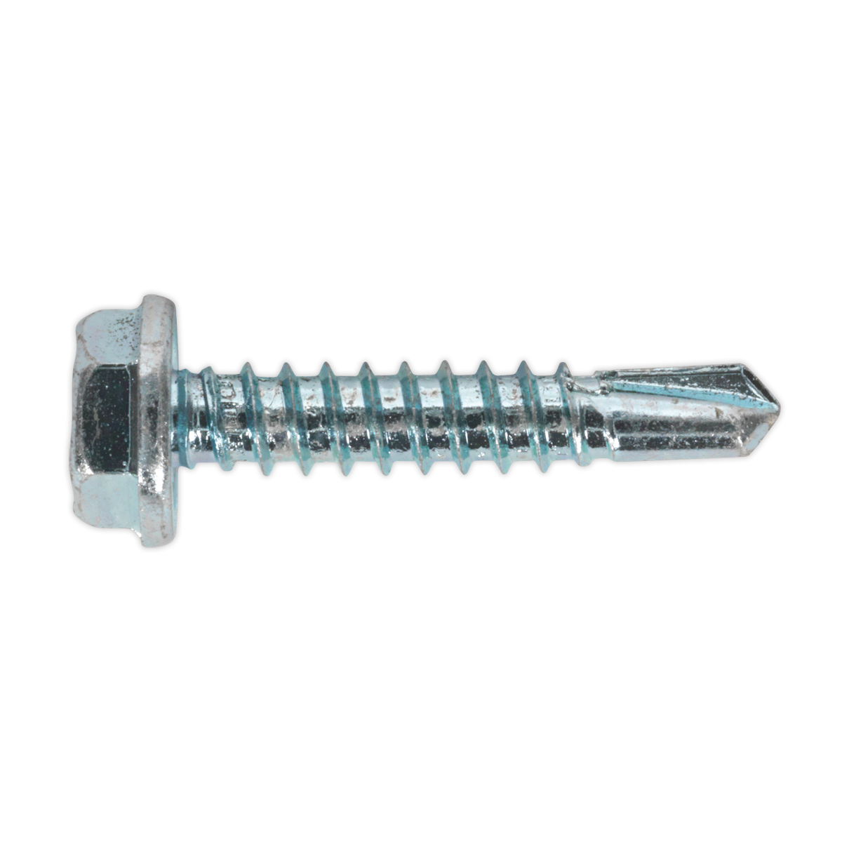 Sealey Self Drilling Screw 4.8 x 25mm Hex Head Zinc DIN 7504K Pack of 100