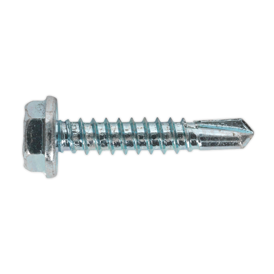 Sealey Self Drilling Screw 4.8 x 25mm Hex Head Zinc DIN 7504K Pack of 100