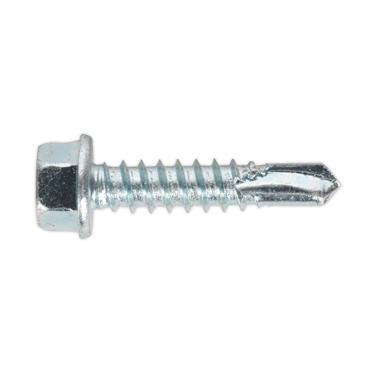 Sealey Self Drilling Screw 5.5 x 25mm Hex Head Zinc DIN 7504K Pack of 100