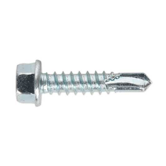 Sealey Self Drilling Screw 5.5 x 25mm Hex Head Zinc DIN 7504K Pack of 100
