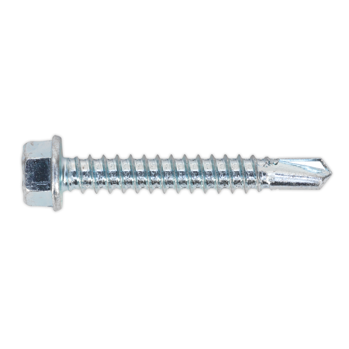 Sealey Self Drilling Screw 5.5 x 38mm Hex Head Zinc DIN 7504K Pack of 100