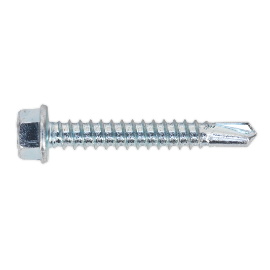 Sealey Self Drilling Screw 5.5 x 38mm Hex Head Zinc DIN 7504K Pack of 100