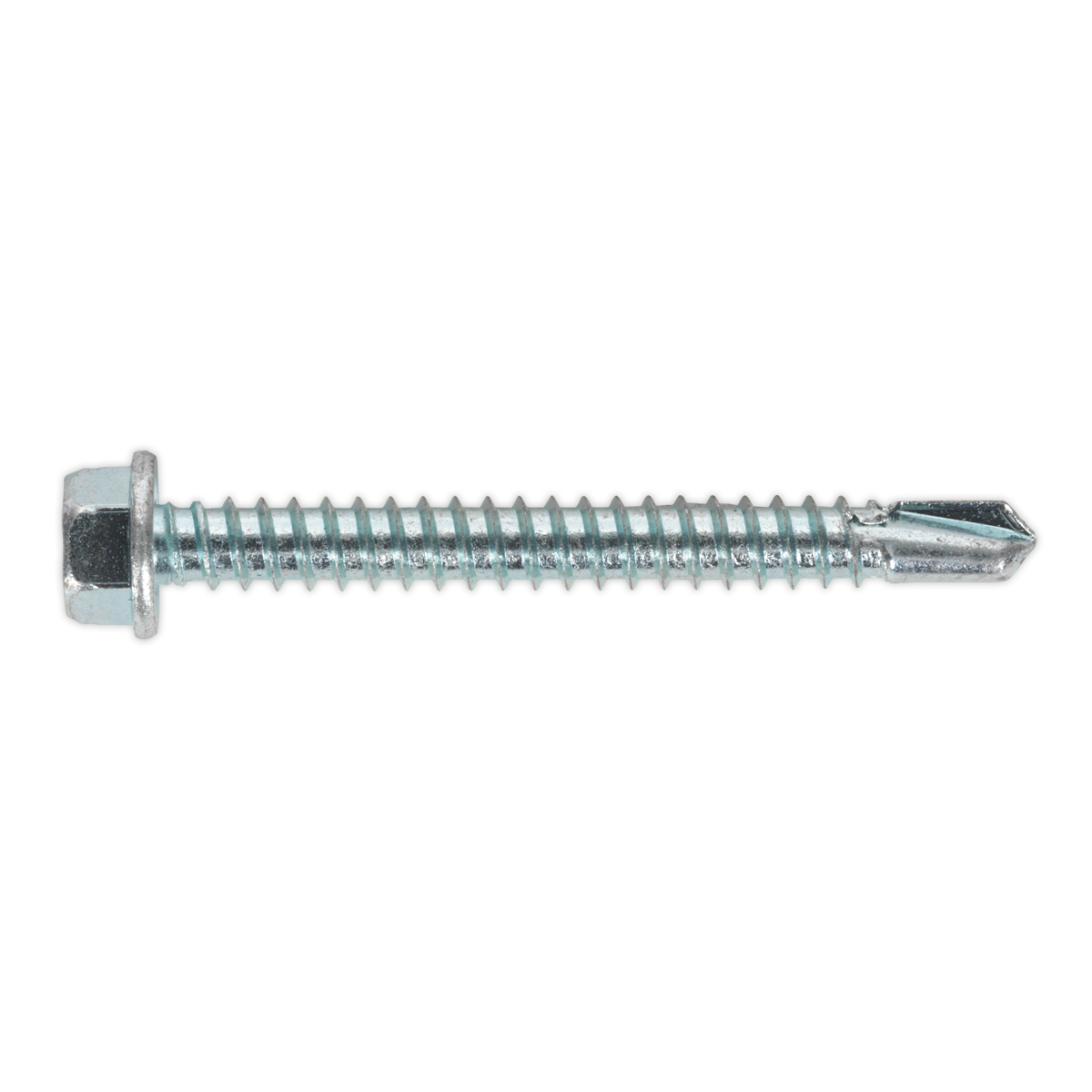 Sealey Self Drilling Screw 5.5 x 50mm Hex Head Zinc DIN 7504K Pack of 100